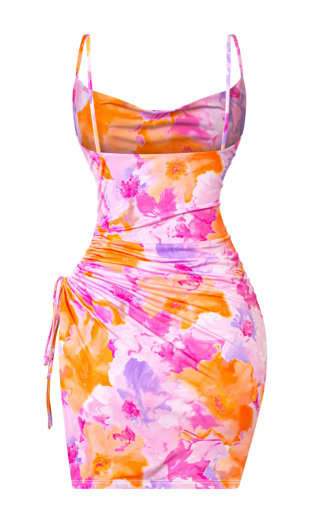 Maisie Sleeveless Open Side Floral Print Mini Dress