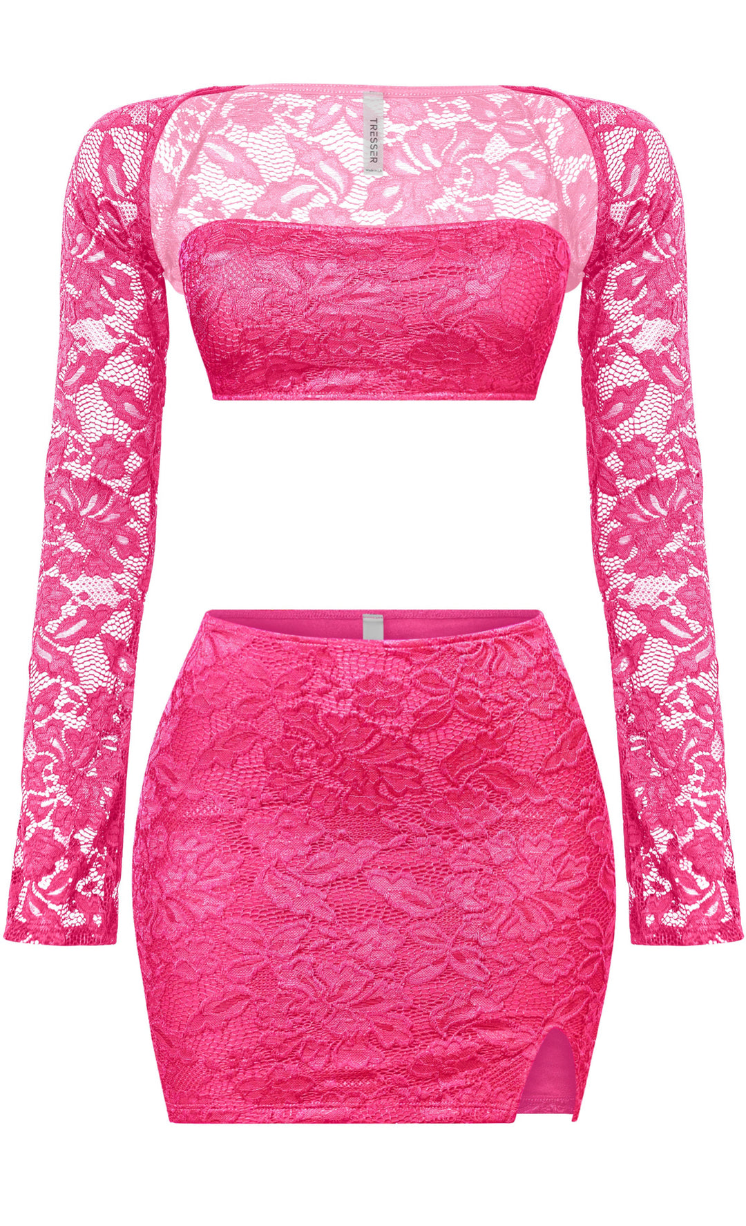 Kristine 3pc Lace Tube Bolero Top & Mini Skirt Set