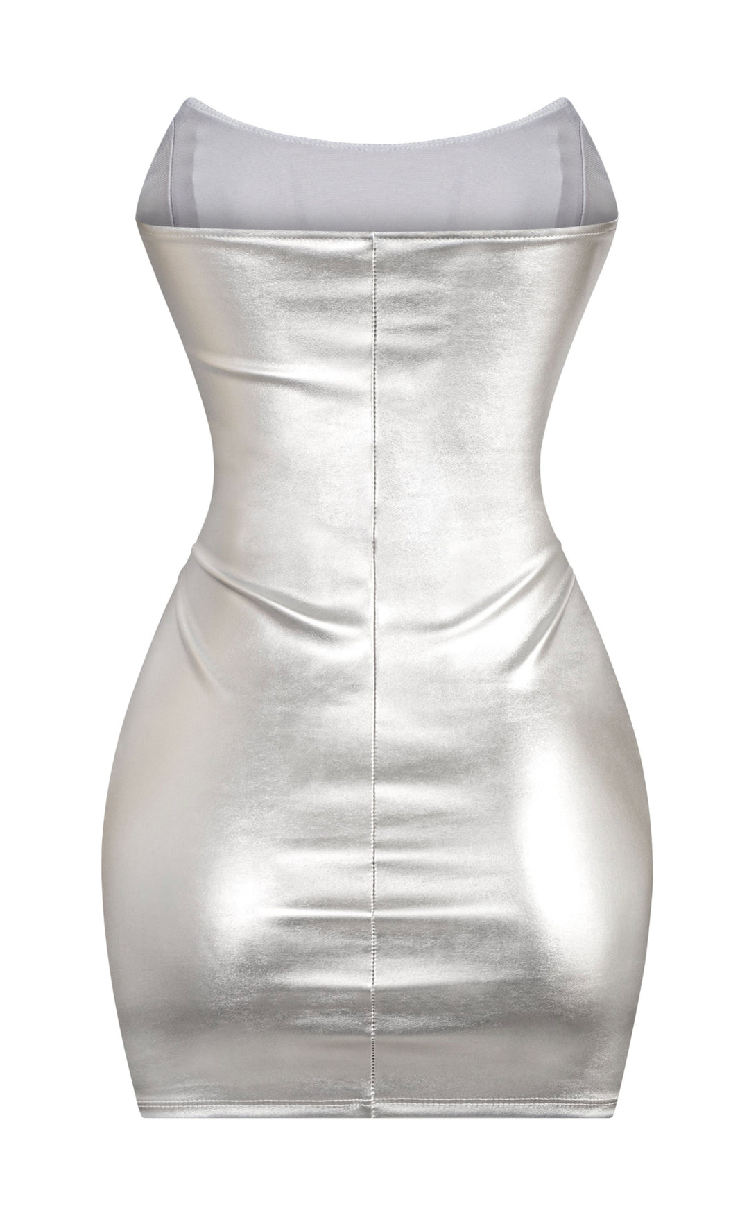 Diana Strapless Corset Leather Mini Dress