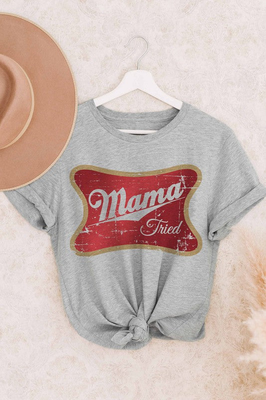 MAMA TRIED GRAPHIC TEE - Style Baby OMG Fashion Boutique - Stylebabyomg - Buy - Aesthetic Baddie Outfits - Babyboo - OOTD - Shie 