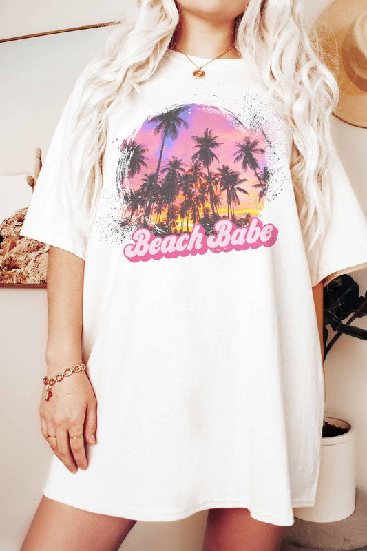 BEACH BABE SUMMER SUNSET GRAPHIC TEE - Style Baby OMG Fashion Boutique - Stylebabyomg - Buy - Aesthetic Baddie Outfits - Babyboo - OOTD - Shie 