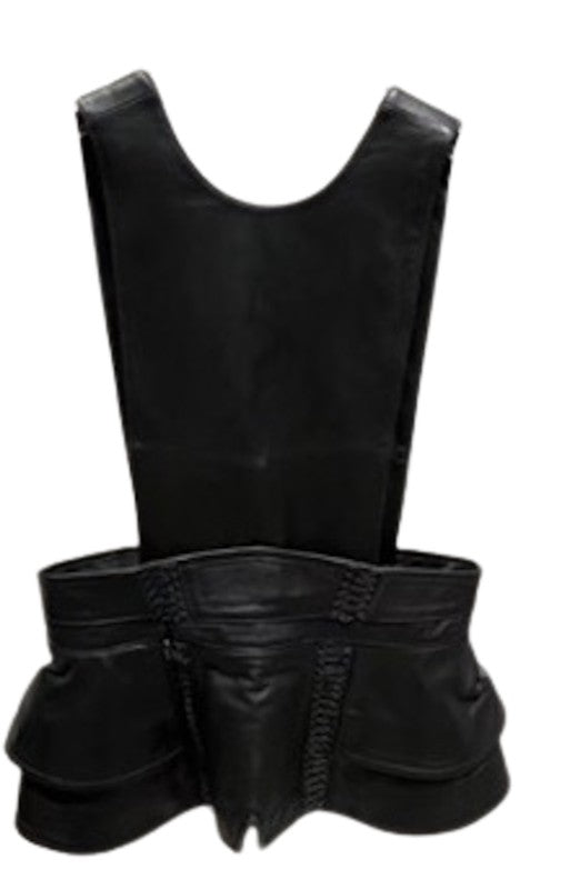 Leather Peplum Vest-Belt - Style Baby OMG Fashion Boutique - Stylebabyomg - Buy - Aesthetic Baddie Outfits - Babyboo - OOTD - Shie 
