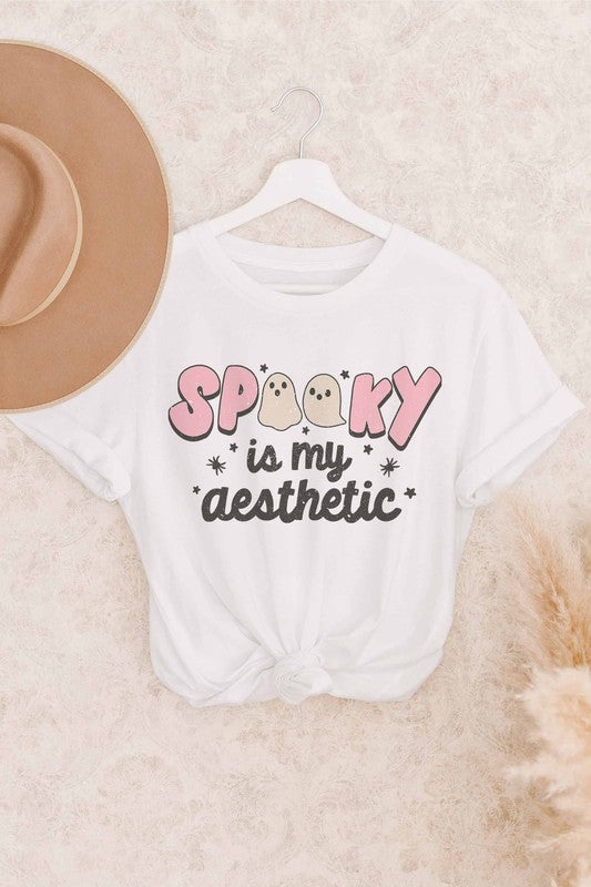 SPOOKY IS MY AESTHETIC GRAPHIC TEE PLUS SIZE - Style Baby OMG Fashion Boutique - Stylebabyomg - Buy - Aesthetic Baddie Outfits - Babyboo - OOTD - Shie 
