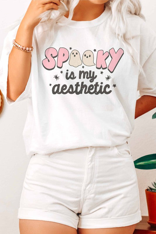 SPOOKY IS MY AESTHETIC GRAPHIC TEE - Style Baby OMG Fashion Boutique - Stylebabyomg - Buy - Aesthetic Baddie Outfits - Babyboo - OOTD - Shie 