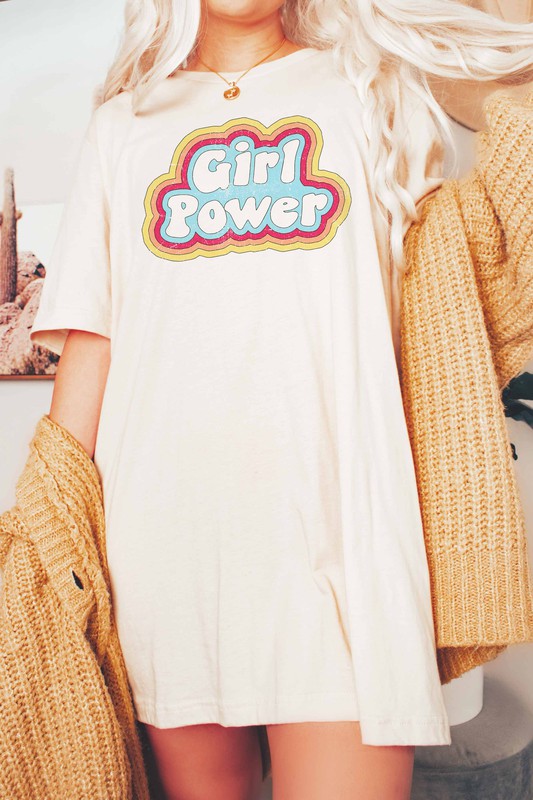 GIRL POWER GRAPHIC TEE PLUS SIZE - Style Baby OMG Fashion Boutique - Stylebabyomg - Buy - Aesthetic Baddie Outfits - Babyboo - OOTD - Shie 