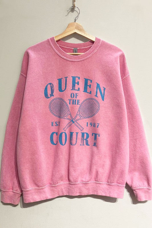 True Queen Of The Court Vintage Sweater - Style Baby OMG Fashion Boutique - Stylebabyomg - Buy - Aesthetic Baddie Outfits - Babyboo - OOTD - Shie 