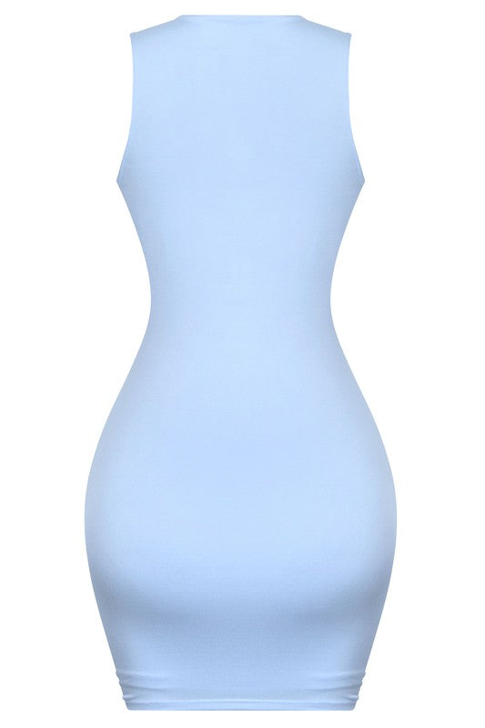 Avianna Sleeveless Dress (Light Blue) - Style Baby OMG Fashion Boutique - Stylebabyomg - Buy - Aesthetic Baddie Outfits - Babyboo - OOTD - Shie 