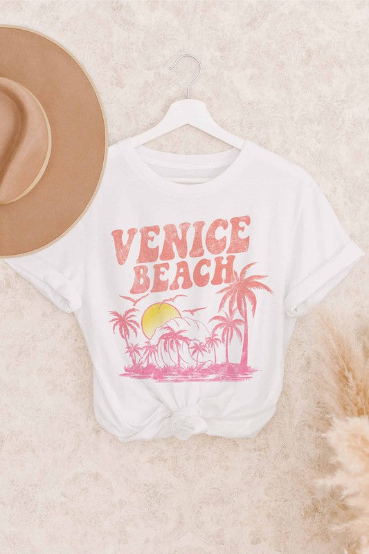 VENICE BEACH CALIFORNIA GRAPHIC TEE PLUS SIZE - Style Baby OMG Fashion Boutique - Stylebabyomg - Buy - Aesthetic Baddie Outfits - Babyboo - OOTD - Shie 