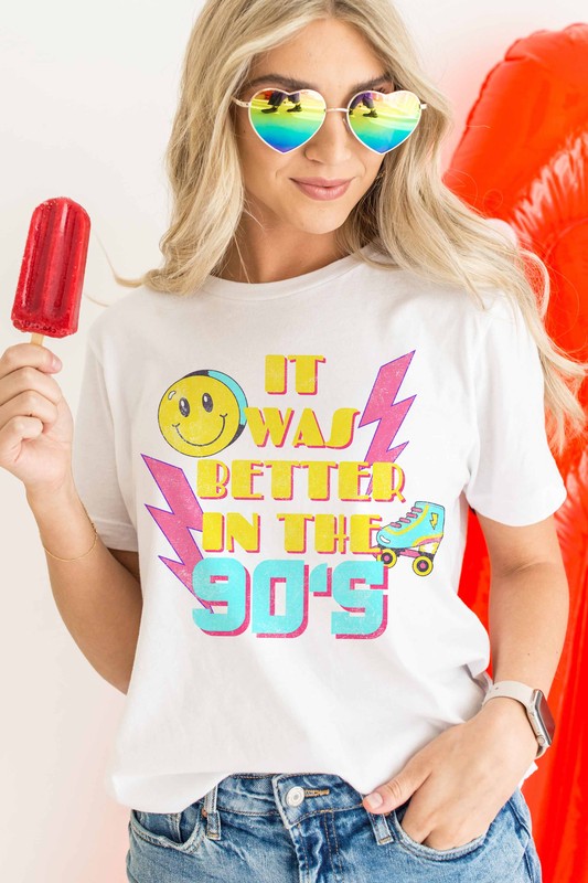 IT WAS BETTER IN THE 90S GRAPHIC TEE - Style Baby OMG Fashion Boutique - Stylebabyomg - Buy - Aesthetic Baddie Outfits - Babyboo - OOTD - Shie 