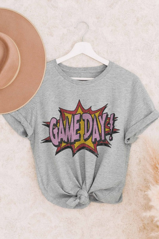 GAME DAY GRAPHIC TEE PLUS SIZE - Style Baby OMG Fashion Boutique - Stylebabyomg - Buy - Aesthetic Baddie Outfits - Babyboo - OOTD - Shie 