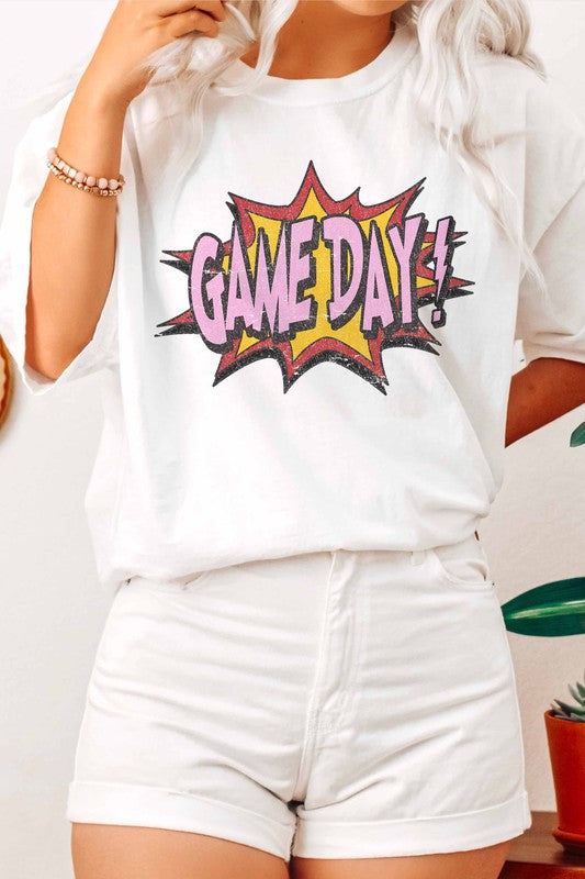 GAME DAY GRAPHIC TEE - Style Baby OMG Fashion Boutique - Stylebabyomg - Buy - Aesthetic Baddie Outfits - Babyboo - OOTD - Shie 