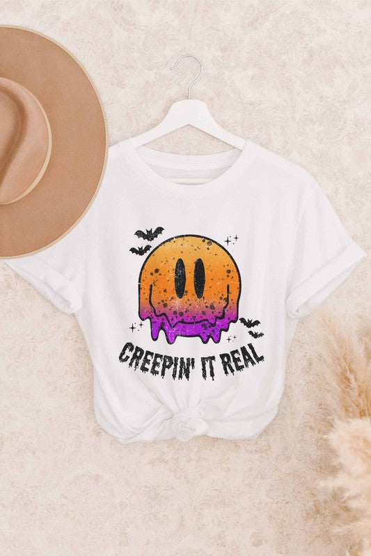 CREEPIN' IT REAL GRAPHIC TEE PLUS SIZE - Style Baby OMG Fashion Boutique - Stylebabyomg - Buy - Aesthetic Baddie Outfits - Babyboo - OOTD - Shie 