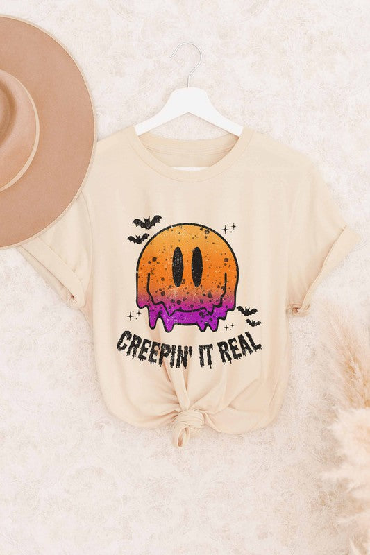 CREEPIN' IT REAL GRAPHIC TEE PLUS SIZE - Style Baby OMG Fashion Boutique - Stylebabyomg - Buy - Aesthetic Baddie Outfits - Babyboo - OOTD - Shie 