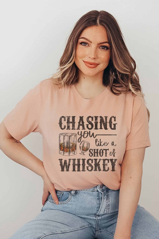 CHASING WHISKEY GRAPHIC TEE PLUS SIZE - Style Baby OMG Fashion Boutique - Stylebabyomg - Buy - Aesthetic Baddie Outfits - Babyboo - OOTD - Shie 