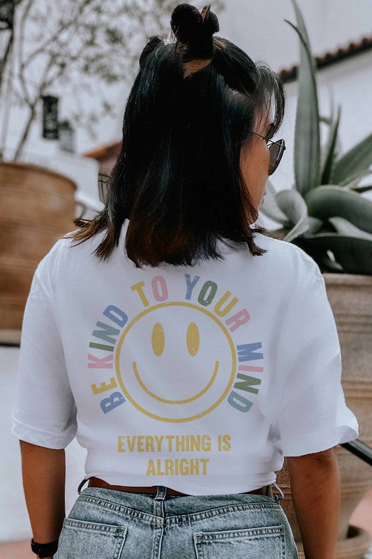 BE KIND TO YOUR MIND GRAPHIC TEE - Style Baby OMG Fashion Boutique - Stylebabyomg - Buy - Aesthetic Baddie Outfits - Babyboo - OOTD - Shie 