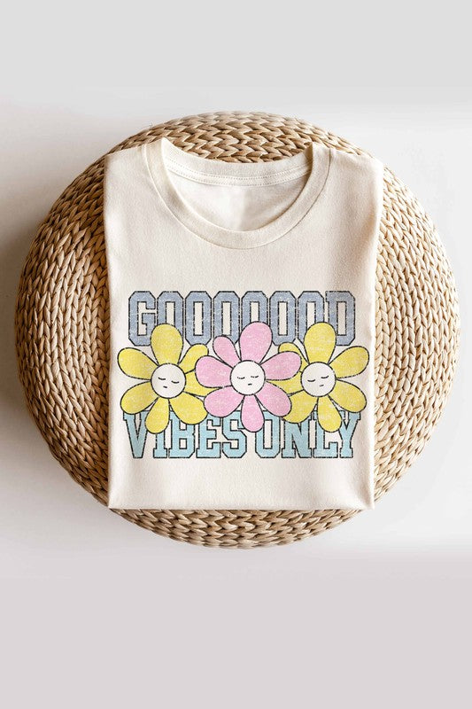 GOOD VIBES ONLY GRAPHIC TEE PLUS SIZE - Style Baby OMG Fashion Boutique - Stylebabyomg - Buy - Aesthetic Baddie Outfits - Babyboo - OOTD - Shie 