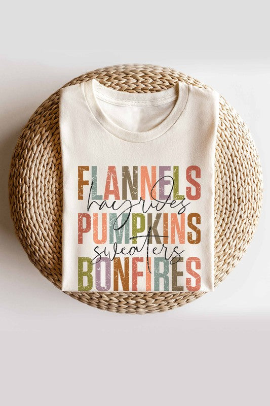 FLANNELS PUMPKINS BONFIRES GRAPHIC TEE PLUS SIZE - Style Baby OMG Fashion Boutique - Stylebabyomg - Buy - Aesthetic Baddie Outfits - Babyboo - OOTD - Shie 