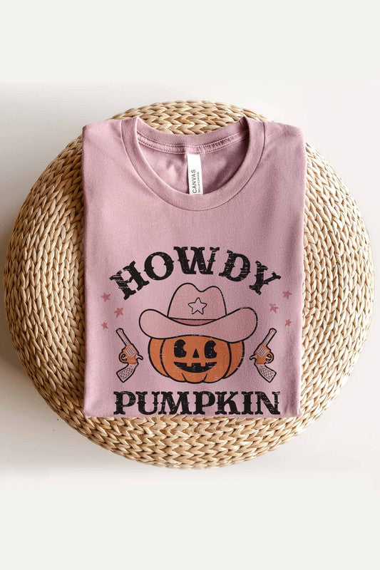 HOWDY PUMPKIN GRAPHIC TEE - Style Baby OMG Fashion Boutique - Stylebabyomg - Buy - Aesthetic Baddie Outfits - Babyboo - OOTD - Shie 