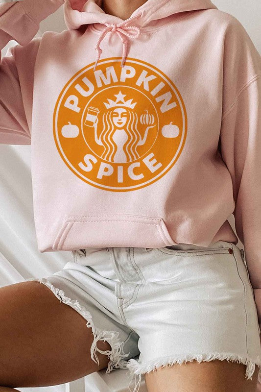 PUMPKIN SPICE GRAPHIC HOODIE - Style Baby OMG Fashion Boutique - Stylebabyomg - Buy - Aesthetic Baddie Outfits - Babyboo - OOTD - Shie 