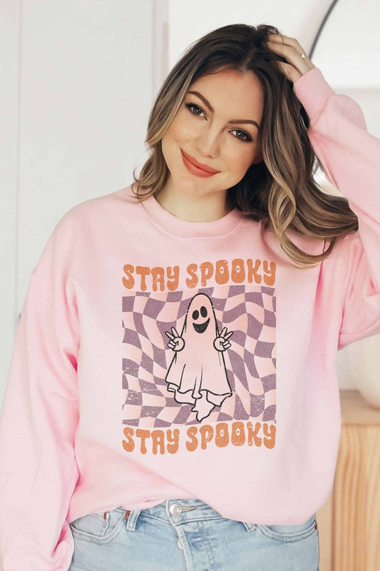 STAY SPOOKY GRAPHIC SWEATSHIRT - Style Baby OMG Fashion Boutique - Stylebabyomg - Buy - Aesthetic Baddie Outfits - Babyboo - OOTD - Shie 