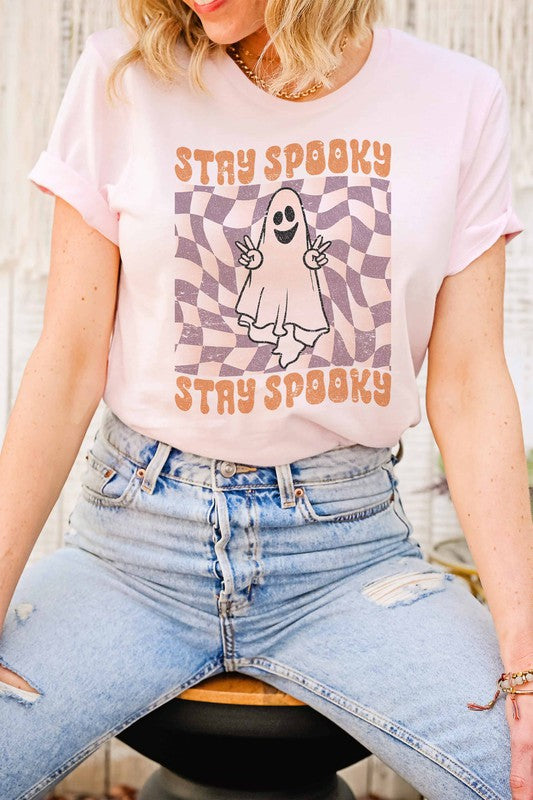 STAY SPOOKY GRAPHIC TEE PLUS SIZE - Style Baby OMG Fashion Boutique - Stylebabyomg - Buy - Aesthetic Baddie Outfits - Babyboo - OOTD - Shie 