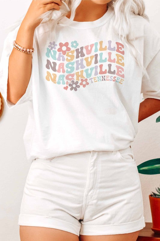 NASHVILLE TENNESSEE GRAPHIC TEE PLUS SIZE - Style Baby OMG Fashion Boutique - Stylebabyomg - Buy - Aesthetic Baddie Outfits - Babyboo - OOTD - Shie 