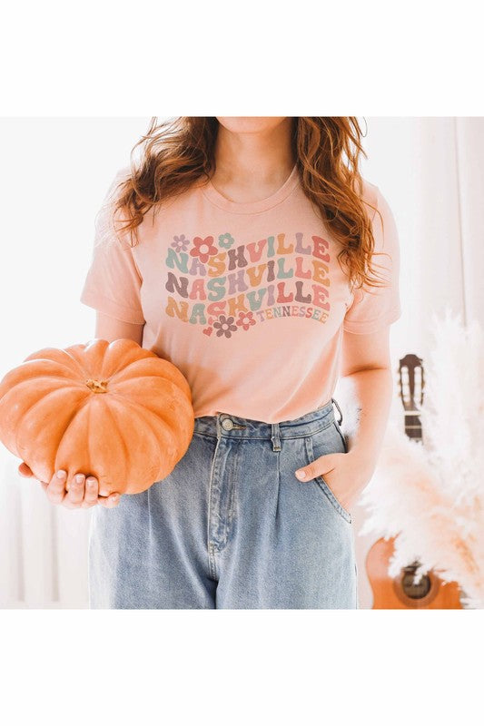 NASHVILLE TENNESSEE GRAPHIC TEE - Style Baby OMG Fashion Boutique - Stylebabyomg - Buy - Aesthetic Baddie Outfits - Babyboo - OOTD - Shie 
