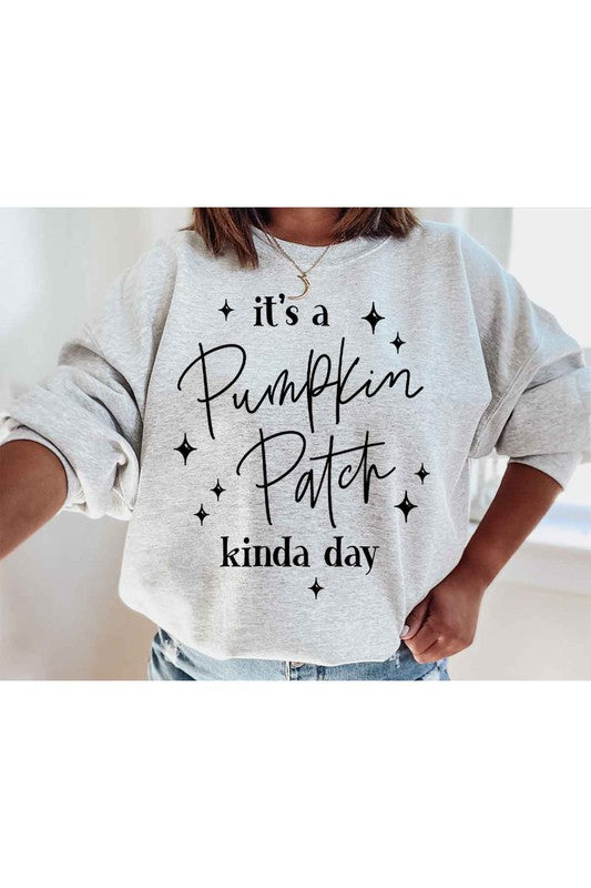 PUMPKIN PATCH DAY GRAPHIC SWEATSHIRT - Style Baby OMG Fashion Boutique - Stylebabyomg - Buy - Aesthetic Baddie Outfits - Babyboo - OOTD - Shie 