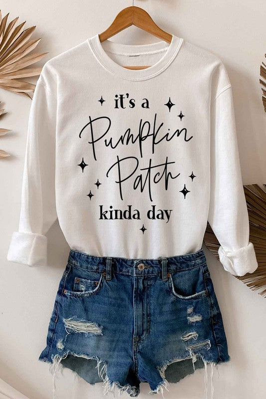 PUMPKIN PATCH DAY GRAPHIC SWEATSHIRT PLUS SIZE - Style Baby OMG Fashion Boutique - Stylebabyomg - Buy - Aesthetic Baddie Outfits - Babyboo - OOTD - Shie 