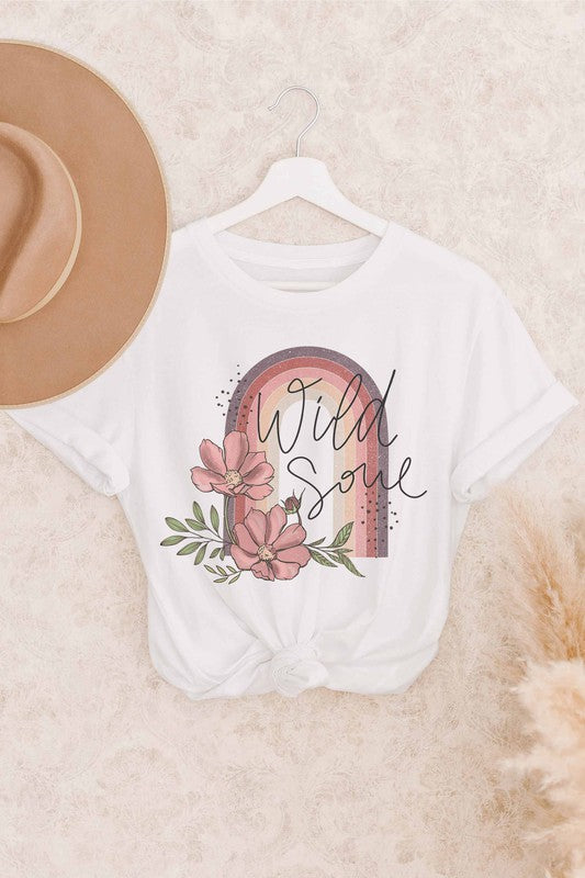 WILD SOUL GRAPHIC TEE - Style Baby OMG Fashion Boutique - Stylebabyomg - Buy - Aesthetic Baddie Outfits - Babyboo - OOTD - Shie 