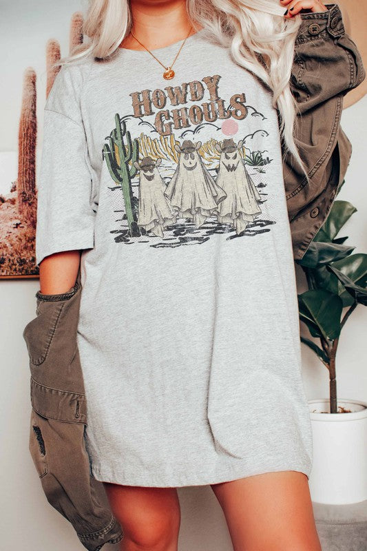 HOWDY GHOULS GRAPHIC TEE - Style Baby OMG Fashion Boutique - Stylebabyomg - Buy - Aesthetic Baddie Outfits - Babyboo - OOTD - Shie 
