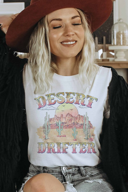 DESERT DRIFTER GRAPHIC TEE - Style Baby OMG Fashion Boutique - Stylebabyomg - Buy - Aesthetic Baddie Outfits - Babyboo - OOTD - Shie 