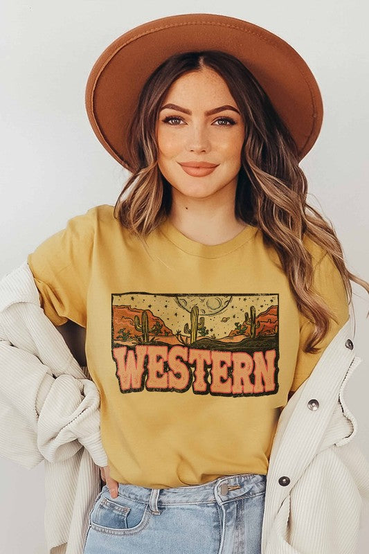 WESTERN GRAPHIC TEE PLUS SIZE - Style Baby OMG Fashion Boutique - Stylebabyomg - Buy - Aesthetic Baddie Outfits - Babyboo - OOTD - Shie 