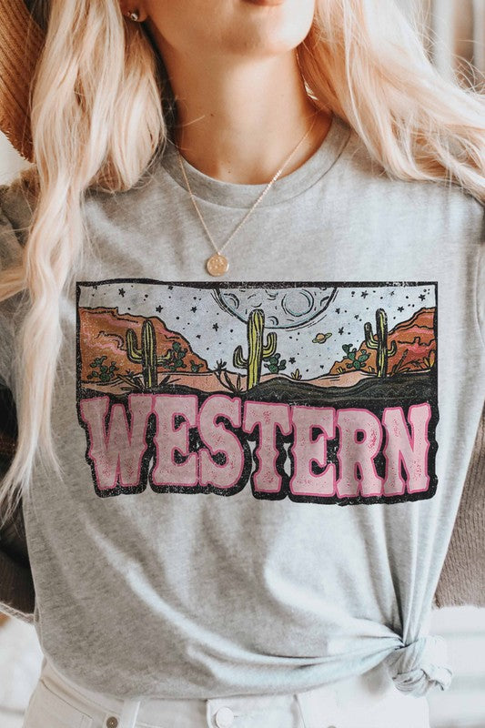 WESTERN GRAPHIC TEE PLUS SIZE - Style Baby OMG Fashion Boutique - Stylebabyomg - Buy - Aesthetic Baddie Outfits - Babyboo - OOTD - Shie 