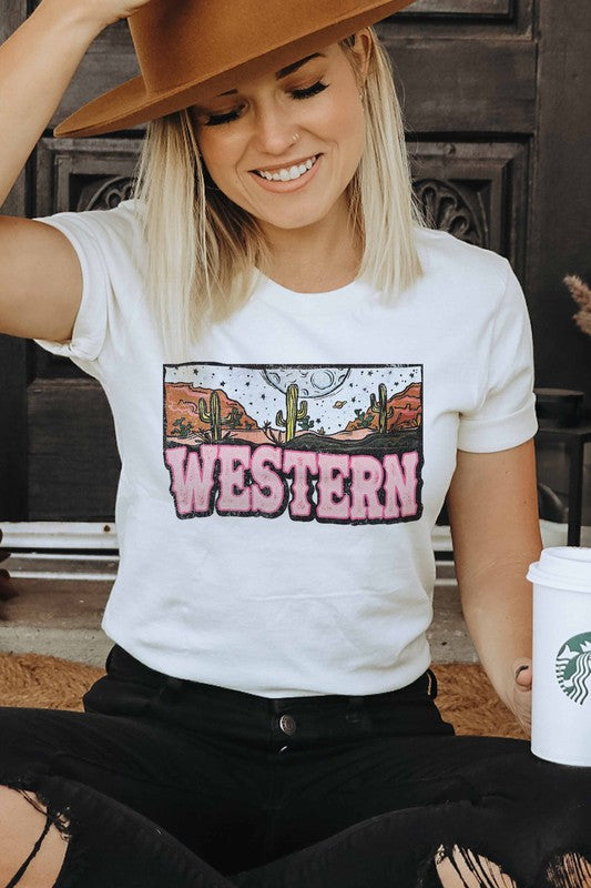 WESTERN GRAPHIC TEE - Style Baby OMG Fashion Boutique - Stylebabyomg - Buy - Aesthetic Baddie Outfits - Babyboo - OOTD - Shie 