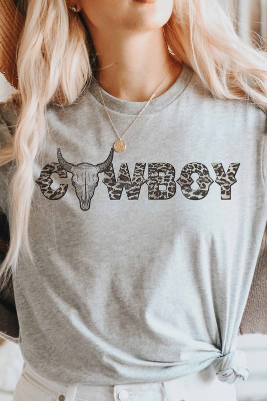COWBOY LEOPARD GRAPHIC TEE PLUS SIZE - Style Baby OMG Fashion Boutique - Stylebabyomg - Buy - Aesthetic Baddie Outfits - Babyboo - OOTD - Shie 