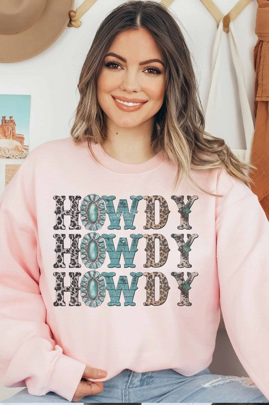 HOWDY LEOPARD GRAPHIC SWEATSHIRT PLUS SIZE - Style Baby OMG Fashion Boutique - Stylebabyomg - Buy - Aesthetic Baddie Outfits - Babyboo - OOTD - Shie 