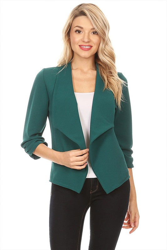 Simple Elegance Emerald Green Blazer - Style Baby OMG Fashion Boutique - Stylebabyomg - Buy - Aesthetic Baddie Outfits - Babyboo - OOTD - Shie 