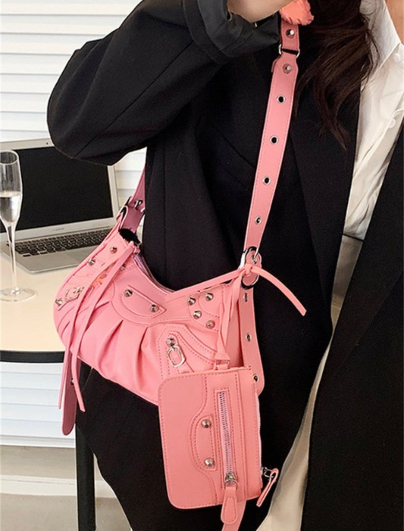 Crystal XZ Pink Designer Bag - Style Baby OMG Fashion Boutique - Stylebabyomg - Buy - Aesthetic Baddie Outfits - Babyboo - OOTD - Shie 