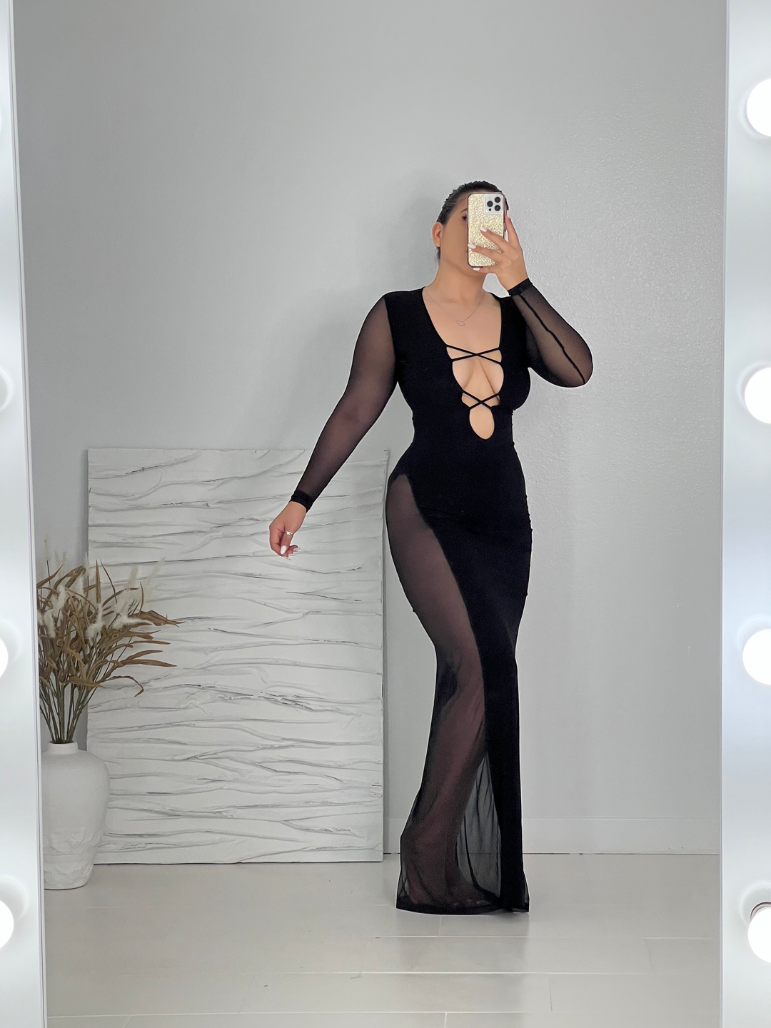 Lolie Formal Maxi Dress - Style Baby OMG Fashion Boutique - Stylebabyomg - Buy - Aesthetic Baddie Outfits - Babyboo - OOTD - Shie 