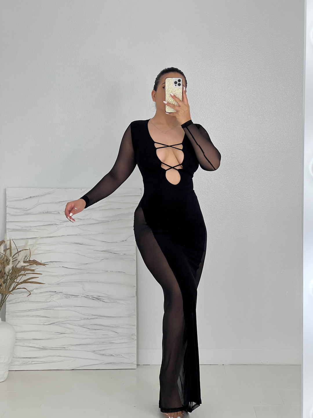 Lolie Formal Maxi Dress - Style Baby OMG Fashion Boutique - Stylebabyomg - Buy - Aesthetic Baddie Outfits - Babyboo - OOTD - Shie 