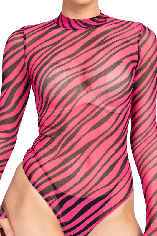 Tiger Mesh Bodysuit - Style Baby OMG Fashion Boutique - Stylebabyomg - Buy - Aesthetic Baddie Outfits - Babyboo - OOTD - Shie 