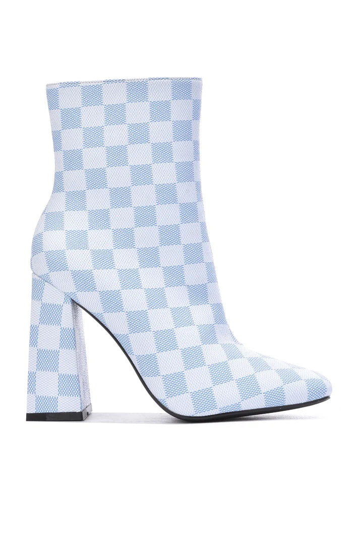 Blast Checkered Booties - Style Baby OMG Fashion Boutique - Stylebabyomg - Buy - Aesthetic Baddie Outfits - Babyboo - OOTD - Shie 
