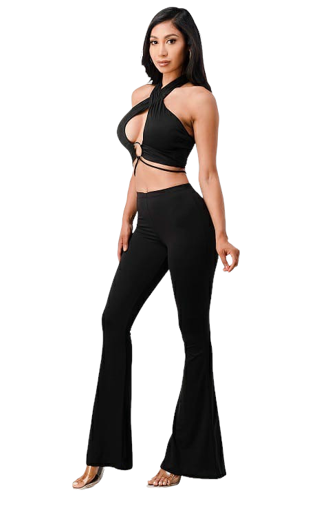 Selena 2 Piece Flare Pants Set - Style Baby OMG Fashion Boutique - Stylebabyomg - Buy - Aesthetic Baddie Outfits - Babyboo - OOTD - Shie 