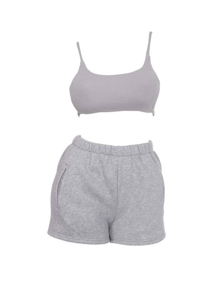 Essential Lounge Light Grey 2 Piece Set - Style Baby OMG Fashion Boutique - Stylebabyomg - Buy - Aesthetic Baddie Outfits - Babyboo - OOTD - Shie 