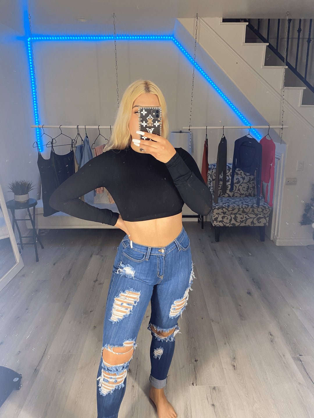 Molly High Waisted Jeans - Style Baby OMG Fashion Boutique - Stylebabyomg - Buy - Aesthetic Baddie Outfits - Babyboo - OOTD - Shie 