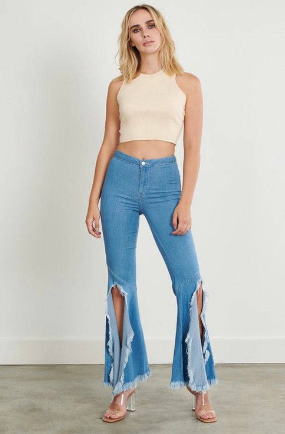 Orabelle Flare Jeans - Style Baby OMG Fashion Boutique - Stylebabyomg - Buy - Aesthetic Baddie Outfits - Babyboo - OOTD - Shie 