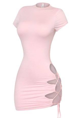Stella Short Sleeve Bodycon Mini Dress - Style Baby OMG Fashion Boutique - Stylebabyomg - Buy - Aesthetic Baddie Outfits - Babyboo - OOTD - Shie 
