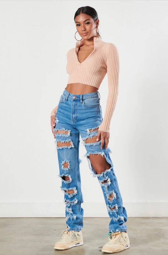 Bethany Relaxed Jeans - Style Baby OMG Fashion Boutique - Stylebabyomg - Buy - Aesthetic Baddie Outfits - Babyboo - OOTD - Shie 