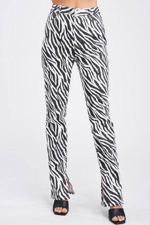 Gorgina Zebra jeans - Style Baby OMG Fashion Boutique - Stylebabyomg - Buy - Aesthetic Baddie Outfits - Babyboo - OOTD - Shie 